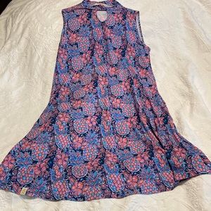 Simply Southern Pink and Blue Pineapple Dress